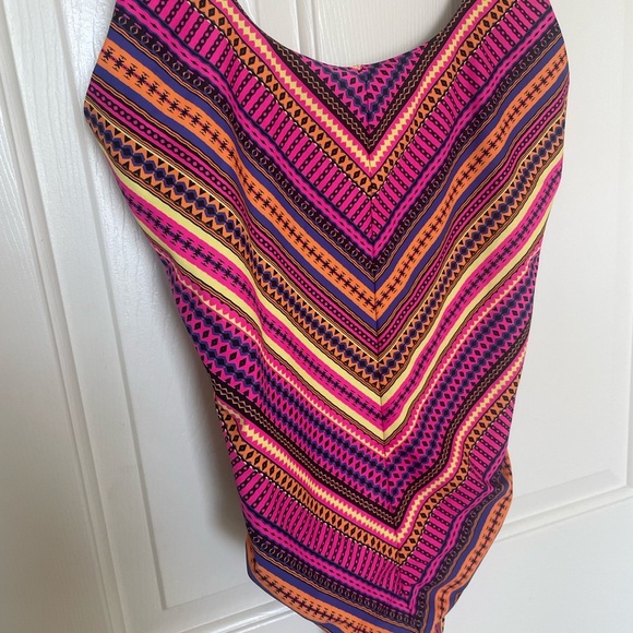 Hurley surf UPF 50+ cheeky high cut one piece swimsuit colorful stripes | XL - Picture 4 of 8